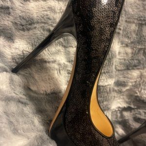 Jimmy Choo Cosmic Sequin Black Pumps